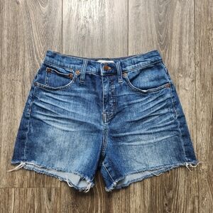 Madewell High Rise Denim Shorts Cut Off size 25